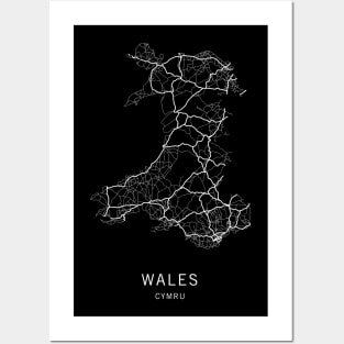 Wales Road Map Posters and Art